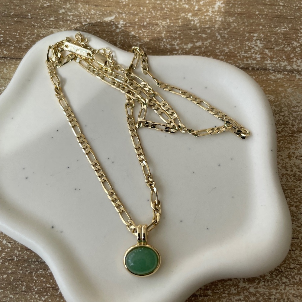 Ana luisa 14k gold vermeil jade necklace - 18-19in